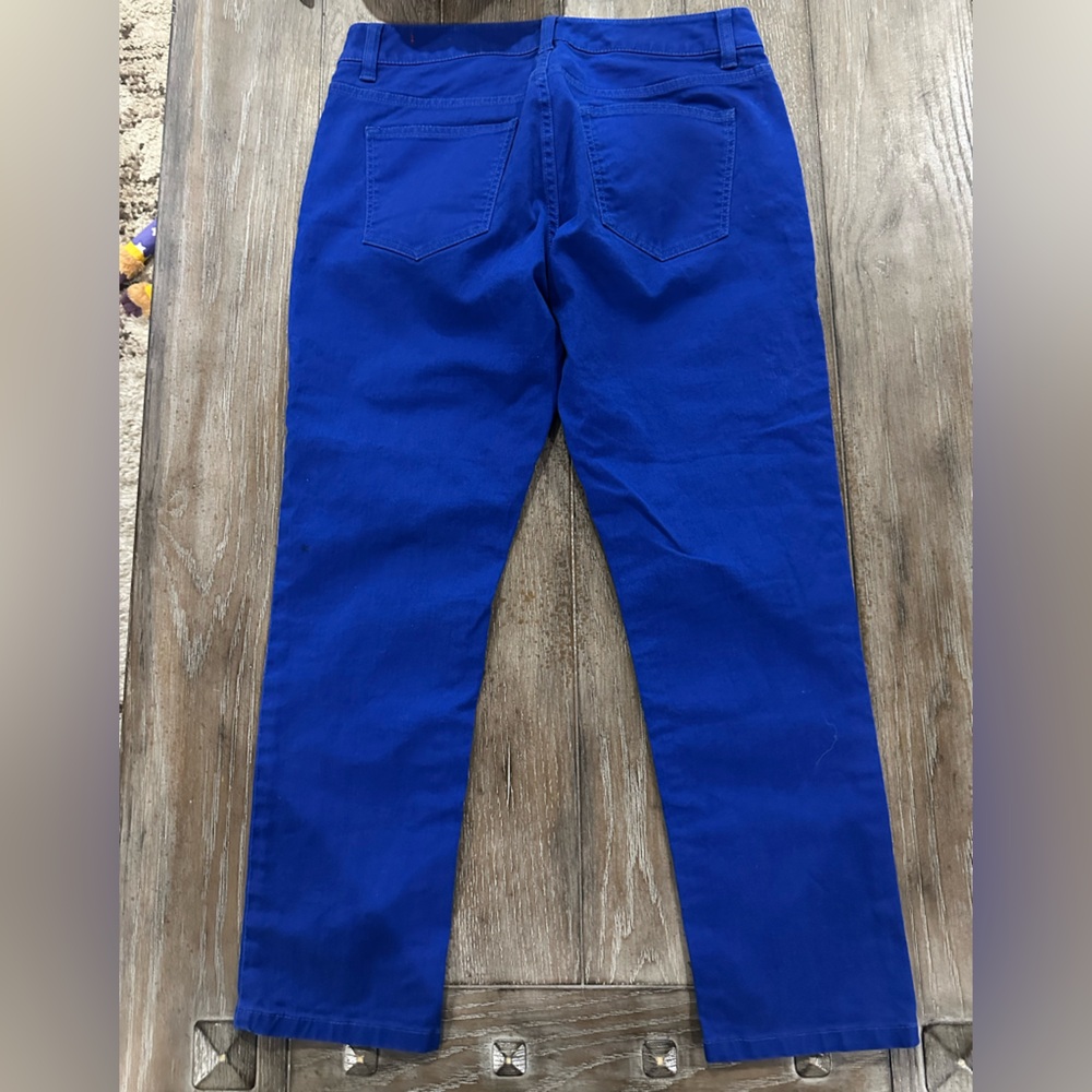 Talbots Signature Slim Crop Vibrant Blue Jeans - Picture 5 of 12